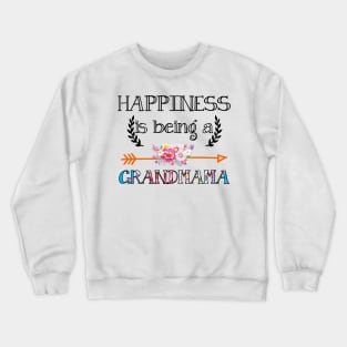 Happiness is being Grandmama floral gift Crewneck Sweatshirt